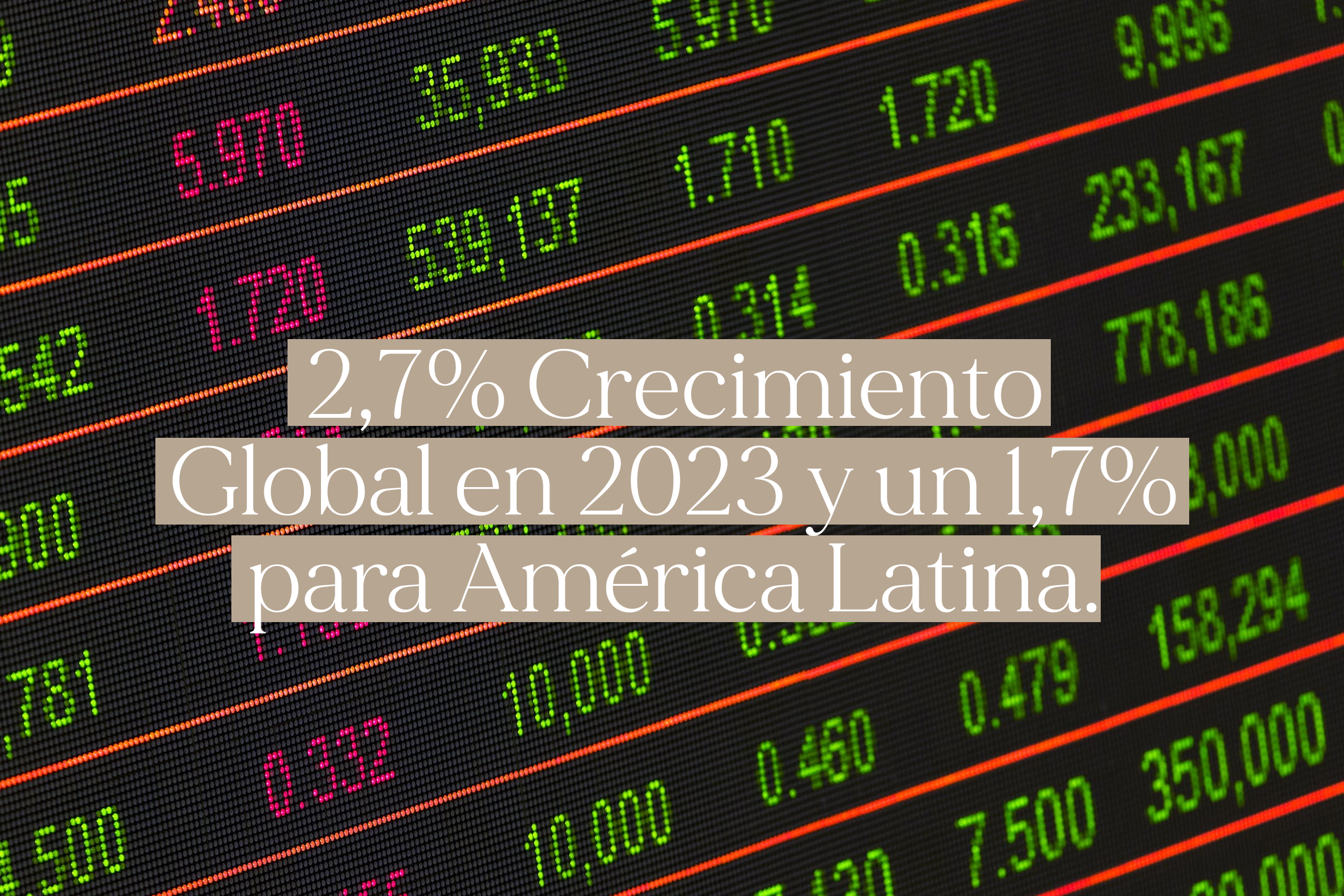 Crecimiento global y de América Latina según el FMI - IMF